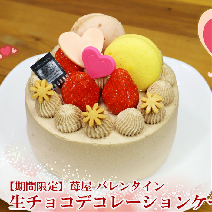 【期間限定】【数量限定】苺屋 バレンタイン 生チョコデコレーションケー キ - 送料無料 のし チョコレート ばれんたいん プレゼント ギフト 贈り物 ご褒美 牛乳 高知県 香南市 U-165【冷凍】