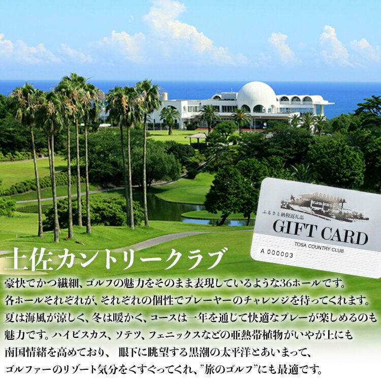 【ふるさと納税】【選べる】土佐カントリークラブ プレー券 3,000〜210,000円分 - ゴルフ場 チケット プレー券 利用券 ラウンド コース 趣味 体験 スポーツ アウトドア 手結山開発観光株式会社 高知県 香南市【常温】Rkb-0017