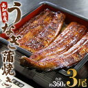 29位! 口コミ数「1件」評価「1」高知県産うなぎ蒲焼き 3尾(合計約360g)（無頭）- 送料無料 ギフト 母の日 父の日 お礼 御礼 感謝 贈答 鰻 ウナギ うなぎ屋きた本･･･ 