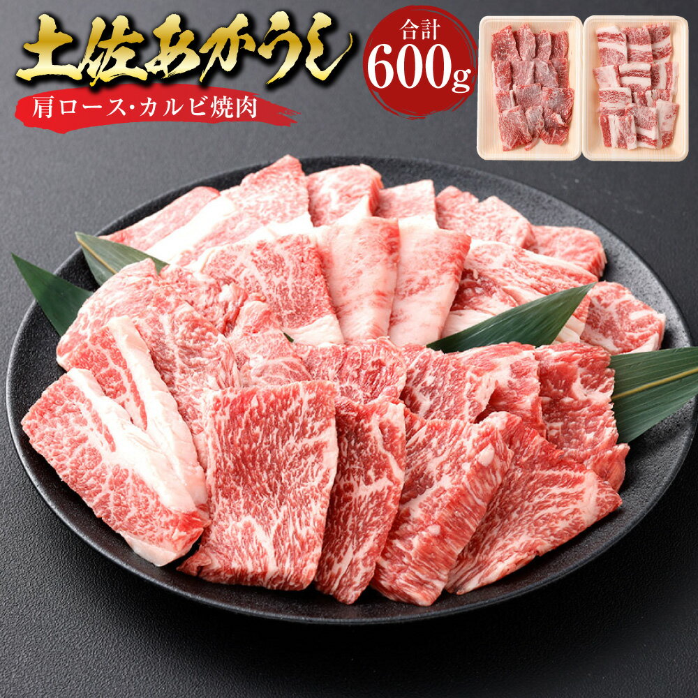 "出荷数0.02%の奇跡" 土佐あかうし 和牛 焼肉 肩ロース・カルビ セット 計約600g 各約300g 牛肉 お肉 バラ 赤身 褐毛和種 冷凍 高知県産 国産 高知県 香美市 送料無料