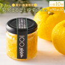 【ふるさと納税】《1週間以内に出荷》果実まるごとゆずジャム 小瓶10本セット 約90ml×10（小瓶タイプ）国産 東洋町産 ゆず ユズ 柑橘 果物 フルーツ フルーツジャム ジャム コンフィチュール 甘い 酸味 ジューシー 果肉 高知県 四国 お取り寄せ 家庭用 自宅用 送料無料 S003