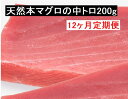 【ふるさと納税】31fi100031c　1年間お届け♪トロける旨さ！マグロの王様♪天然本マグロの中トロ200g程度×12ヶ月定期便