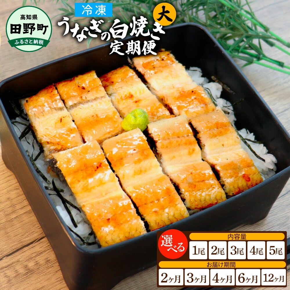 【ふるさと納税】田野町産うなぎの白焼き(大) 1〜5尾 定期便 2~12ヶ月 定期コース 1尾あたり120〜150g タレ 山椒付 うなぎ 鰻 ウナギ 白焼 無...