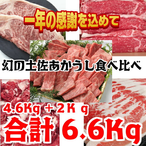 【ふるさと納税】「大感謝品」幻の和牛土佐あかうし食べ比べ今だけドドーッと6．6Kgセット