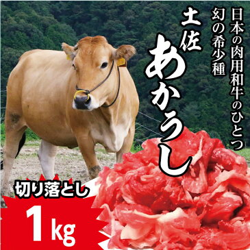 【ふるさと納税】幻の和牛「土佐あかうし」切り落とし1Kg　あか牛 土佐あかうし 肉 にく ニク お肉 国産 高知産 高知県産 あかうし 赤身 赤牛 和牛 冷凍 送料無料