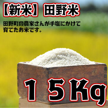 【ふるさと納税】平成30年産　田野米　15Kg　高知県田野町の農家さんが手塩にかけて育てた新米です。