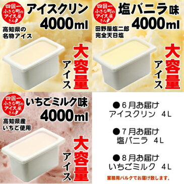【ふるさと納税】≪令和3年3月発送開始≫ 〜四国一小さなまちのアイスクリーム屋さん〜 松崎冷菓の大容量アイス6ヶ月定期便(3月〜8月)