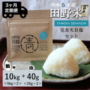 令和５年産田野米10Ｋｇ＋塩40g定期