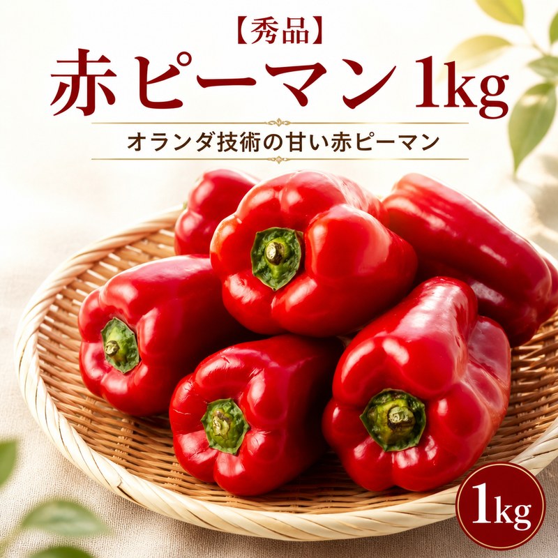  【秀品】 赤ピーマン 1kg 1キロ Lサイズ 野菜 やさい ふるさと納税野菜 ふるさと納税やさい ふるさと 完熟 ピーマン オランダ式 安田川 高知県 安田町産 年内配送 KN0002