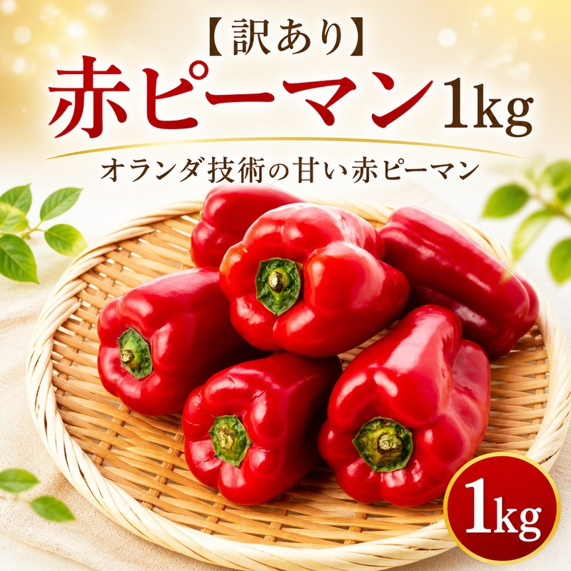  【訳あり】赤ピーマン 1kg 1キロ ML混合 野菜 やさい ふるさと納税野菜 ふるさと納税やさい ふるさと 完熟 ピーマン 傷 不揃い オランダ式 安田川 高知県 安田町産 年内配送 KN0001