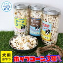 【ふるさと納税】犬用おやつポップコーン 3種セット 犬用 ポップコーン おやつ チーズ味 宗田節味 鹿肉味 ヘルシー 飼い主さんも食べられる緩衝材ポップコーン付...