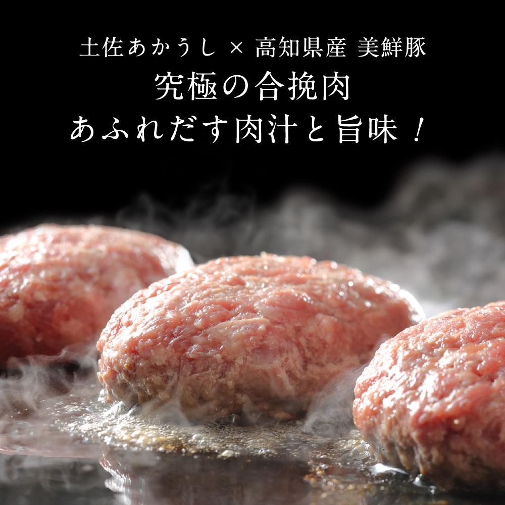 【ふるさと納税】 人気惣菜 数量限定 牛肉 豚肉 創業50年老舗レストランの幻の和牛あかうしハンバーグ130g×4コ＋特製デミソース×1袋、特製トマトソース×1袋 故郷納税 8000円 焼くだけ 溢れる肉汁 土佐あか牛 ハンバーグ 小分け 緊急支援品