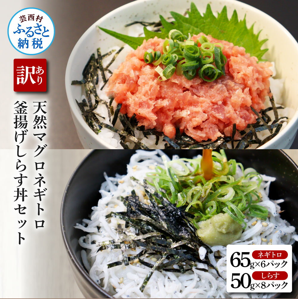 【ふるさと納税】訳あり 天然マグロのねぎとろ丼と釜揚げしらす