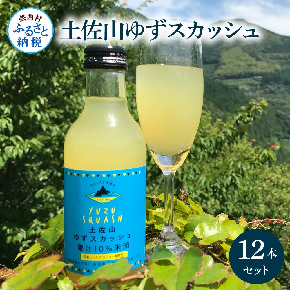 【ふるさと納税】土佐山ゆずスカッシュ12本セット スカッシュ ゆず 柚子 ジュース 飲み物 セット お歳暮 御歳暮 ギフト ドリンク 炭酸飲料 柑橘 割り材 お...