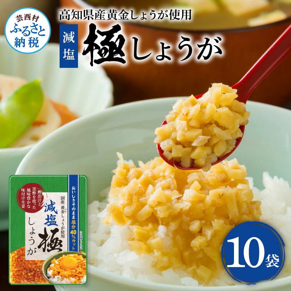 12位! 口コミ数「0件」評価「0」減塩味付け極しょうが110g×10袋 減塩 しょうが ショウガ 生姜 生ふりかけ 坂田信夫商店 黄金しょうが 高知 国産 料理 おかず 調味･･･ 