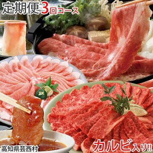 【ふるさと納税】 定期便 肉 3回 お楽しみ 南国土佐の肉尽くし3ヶ月コース最高級 A5 特選 和牛 牛肉 豚肉 焼肉 高知県産すき焼き しゃぶしゃぶ 豚しゃぶ 上カルビ牛バラ 豚バラ 豚肩ロース お楽しみ 頒布会【SaNeYam】(新)＜高知市共通返礼品＞