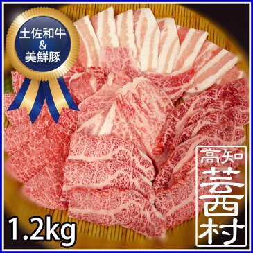 【ふるさと納税】南国高知の焼肉三昧セット1.2kg牛上カルビ 牛ロース 牛もも 豚バラやきにく ヤキニク 焼き肉 バーベキュー BBQ送料無料 焼肉セット特産品 高知県産 ギフト 【SaNeYam】