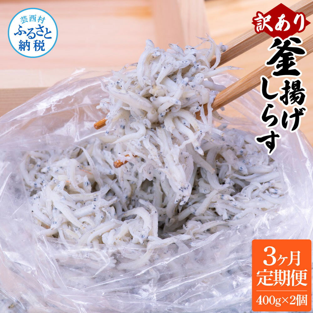 【ふるさと納税】定期便 しらす 800g 訳あり 釜揚げしらす 400g×2個 高知県産 釜揚げシラス 個包装 ご飯のお供 離乳食 訳アリ 大容量 わけあり 不揃い シラス しらす 国産 釜揚げ 新鮮 しらす丼 冷凍配送 おかず 返礼品 27000円 じゃこ 定期コース 3ヶ月 ＜3ヶ月定期便＞