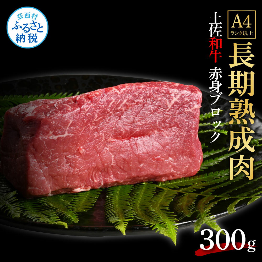 【ふるさと納税】天下味 エイジング工法 熟成肉 土佐和牛 特選赤身ブロック 300g エイジングビーフ 赤身 牛 ブロック 国産 肉 牛肉 和牛 人気 老舗焼肉店 冷凍 食品 新鮮 真空パック 高級 お祝…