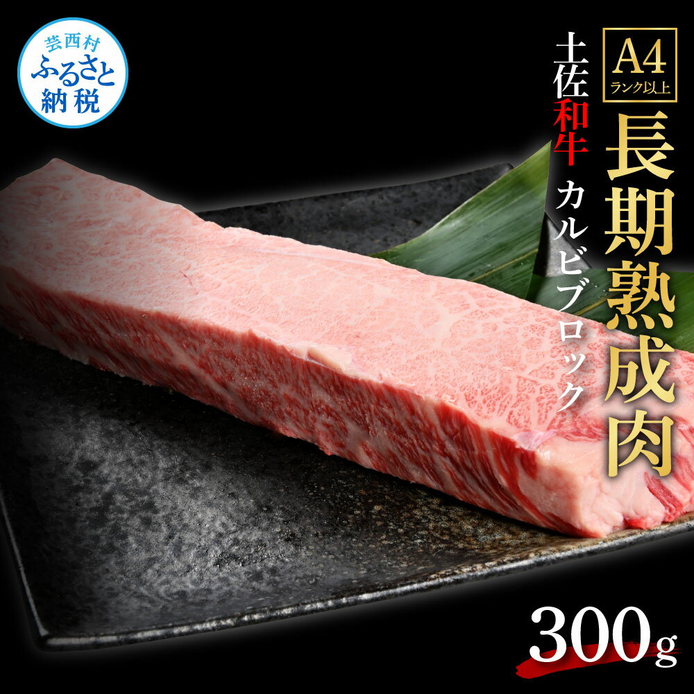 天下味 エイジング工法 熟成肉 土佐和牛 特選カルビブロック 300g エイジングビーフ カルビ 牛 ブロック 国産 肉 牛肉 和牛 人気 老舗焼肉店 冷凍 新鮮 真空パック 高級 お祝い 高知 高知県 芸西村 故郷納税 18000円 返礼品 贈り物 贈答 ギフト