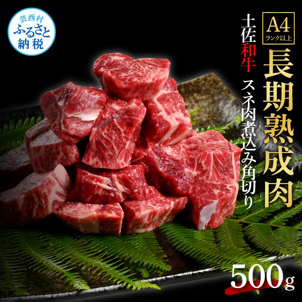 【ふるさと納税】天下味 エイジング工法 熟成肉 土佐和牛 特選スネ肉 煮込み角切り 500g エイジングビ..