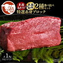 【ふるさと納税】土佐あかうし&土佐和牛2種食べ比べ(500g×2パック)1キロ 1kg 特選赤身ブロック 特選 赤身 牛 牛肉 赤牛 和牛 国産 エイジングビー...