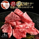 【ふるさと納税】土佐あかうし&土佐和牛2種食べ比べ(500g×8パック)4キロ 4kg 特選ヒレ肉サイコロステーキ 特選ヒレ サイコロステーキ 牛肉 赤牛 和牛...