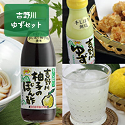 【ふるさと納税】吉野川ゆずセット　【調味料・果実飲料・ジュース・野菜・ゆず・ユズ・ぽん酢・ポン酢・ドリンク・セット】