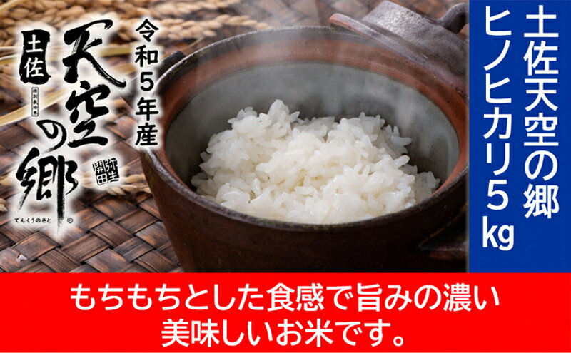 【ふるさと納税】★令和5年産★農林水産省の「つなぐ棚田遺産」に選ばれた棚田で育てられた棚田米　土佐天空の郷　ヒノヒカリ　5kg　【お米・ヒノヒカリ】