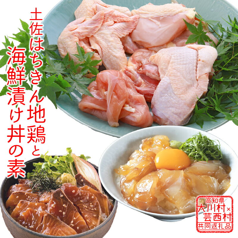 【ふるさと納税】土佐はちきん地鶏まるごと一羽セット＆海鮮丼の素セット 【定期便】 高知県大川村 芸...