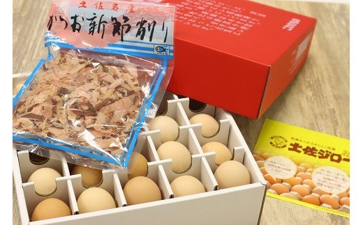 1位! 口コミ数「0件」評価「0」土佐ジローたまご（1箱25個入）とかつお新節削り（1袋）のセット