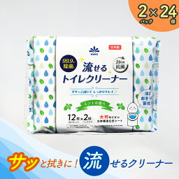 【ふるさと納税】流せるトイレクリーナー　24個入り　トイレ掃除　きれい　汚れ　洗浄