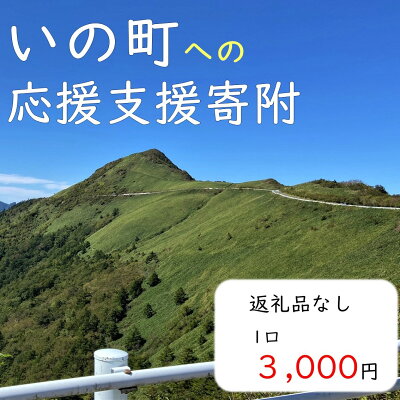 楽天ふるさと納税　【ふるさと納税】高知県いの町への応援支援寄附（返礼品なし　1口　3,000円）