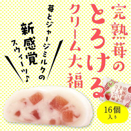 完熟苺のとろけるクリーム大福（16個入り） 和菓子 和スイーツ いちご大福