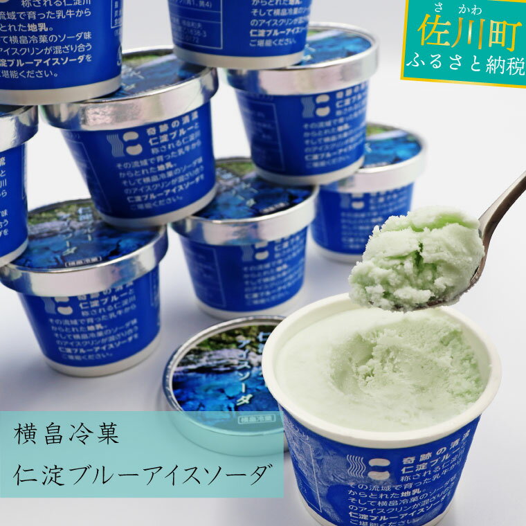 【ふるさと納税】＜仁淀ブルーアイスソーダ 10個＞地乳 アイス カップアイス 微細氷入り 高知県 佐川町 横畠冷菓【冷凍】NIYODOBLUE 仁淀川 映画 竜とそばかすの姫のサムネイル