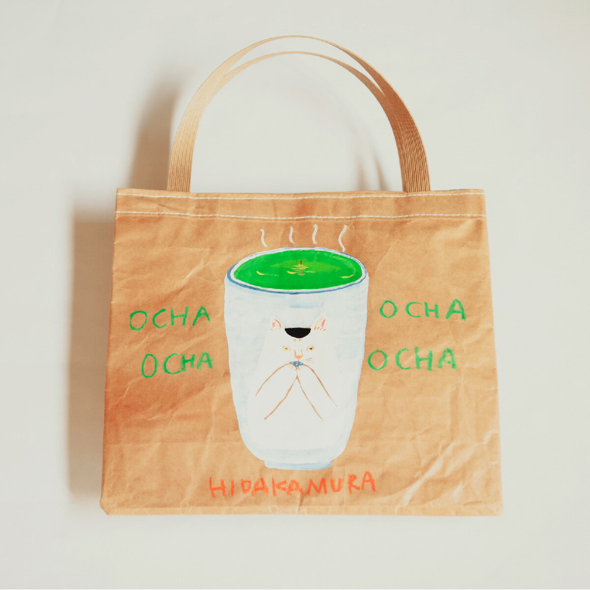 【ふるさと納税】【限定柄】タカハシカヨコ 米袋バック 「土佐茶柄」 大四角サイズ KOME TOTE