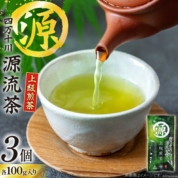 銘茶の里 四万十川源流茶〈上級煎茶〉100g入り×3個  お茶 茶葉 おちゃ 煎茶