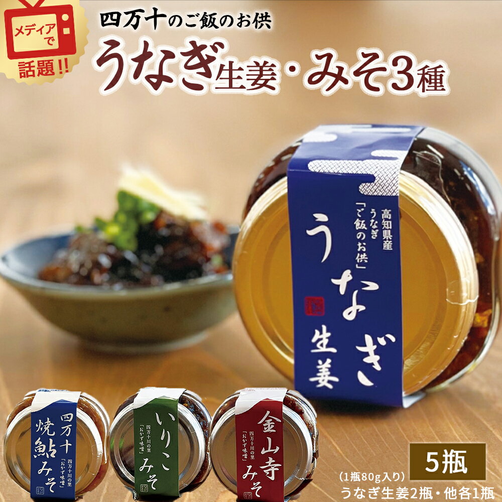 【ふるさと納税】Ess-09 うなぎ生姜とみそ3種セット ご飯のお供 鰻 ショウガ しょうが おかずみそ 肴