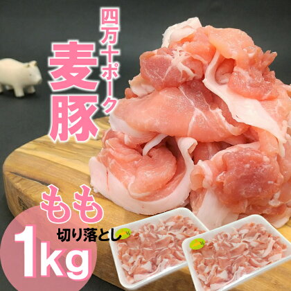 平野協同畜産の「麦豚」 豚もも切り落とし　1kg　四万十ポーク ぶた 肉 ブランド Ahc-A06