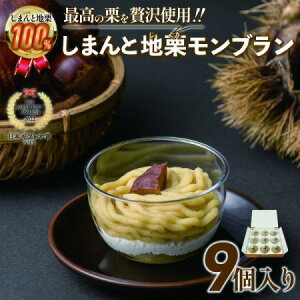【ふるさと納税】【新栗予約】【添加物不使用】栗のおいしさを追求!「しまんと地栗モンブラン(9個入)」 Qdr-209/ギフト お取り寄せ 四万十 しまんと地栗 国産栗 和栗 モンブラン 栗スイーツ 贈り物 御祝 白砂糖添加物不使用 渋皮煮 熨斗 御年賀 御歳暮 御中元