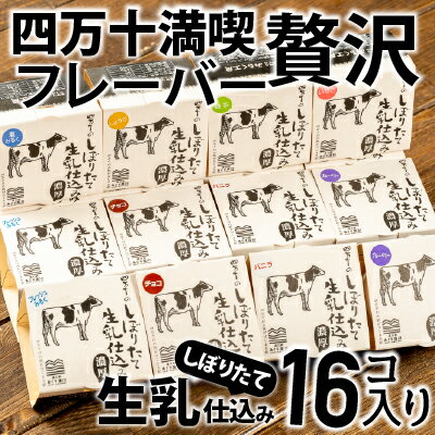 【ふるさと納税】搾りたて生乳仕込みの濃厚ミルクアイス　贅沢8種16個セット　Qak-37 アイスクリーム アイス アイスセット バニラアイス いちごアイス イチゴアイス 緑茶アイス 生姜アイス ブルーベリーアイス チョコアイス ミルクアイス ミルク アイス大容量のサムネイル