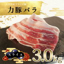 【ふるさと納税】【高知県 大月町産ブランド豚】力豚バラ スライス 3kg