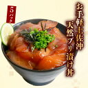 【ふるさと納税】 天然 ぶり 漬け丼 80g×5袋 鰤 ブリ丼 漬け丼 海鮮丼 海鮮丼の具 漬け丼の素 手軽 便利 惣菜 時短 おかず 魚 海鮮 魚介類 刺し身...