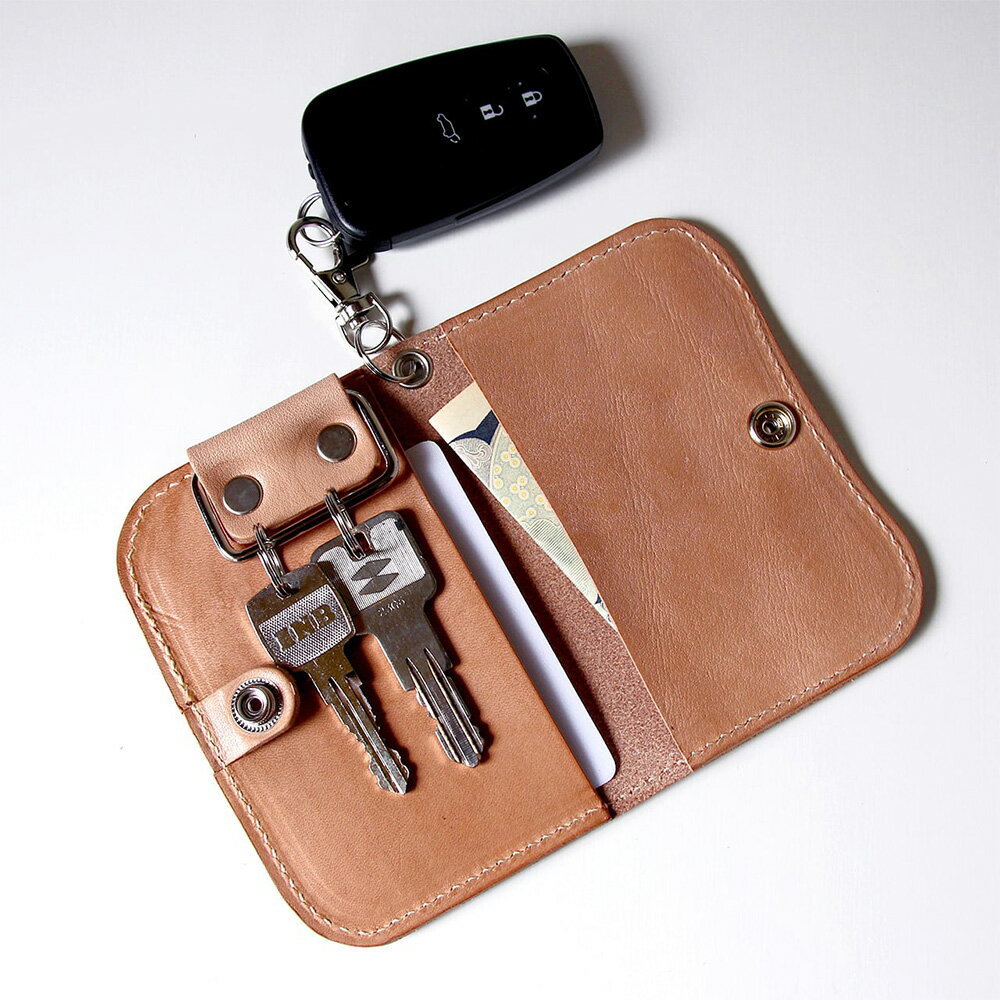 【ふるさと納税】カードが入る2つ折り キーケース お札も収納可 スマートキーホル...
