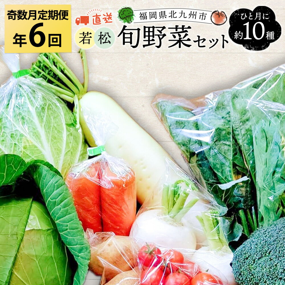 1位! 口コミ数「0件」評価「0」【奇数月定期便 年6回お届け】新鮮 直送 若松旬野菜セット定期便 約10種類 朝採れ おまかせ 詰め合わせ 野菜 春 夏 秋 冬 季節 国産･･･ 