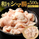 【ふるさと納税】食べて下さい! 和牛のシマ腸 合計約500g ( 約100g×5パック ) お肉 牛肉 ホルモン シマチョウ 国産牛 もつ鍋 ホルモン鍋 焼肉 ...