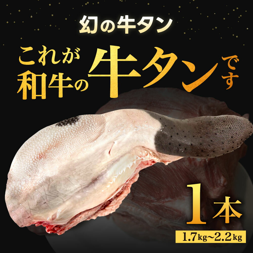【ふるさと納税】〈冷蔵〉幻の牛タン これが和牛の牛タンです 1本 (1.7kg～2.2kg) 牛タン 牛肉 お肉 タン肉 まるごと 一本 和牛タン 和牛 新鮮 鮮度 タン ブロック 焼肉 バーベキュー BBQ 厚切り タン先 タン元 タン中 冷蔵 九州産 福岡県北九州市