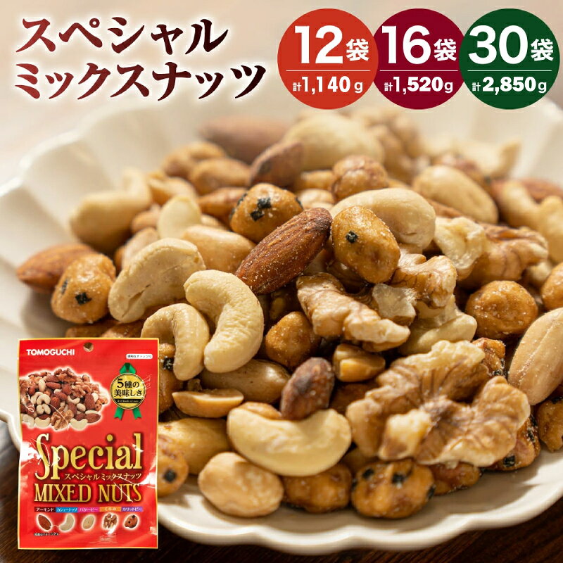 【大容量】スペシャル ミックスナッツ 1袋95g 〈選べる数量〉計1140g(1…