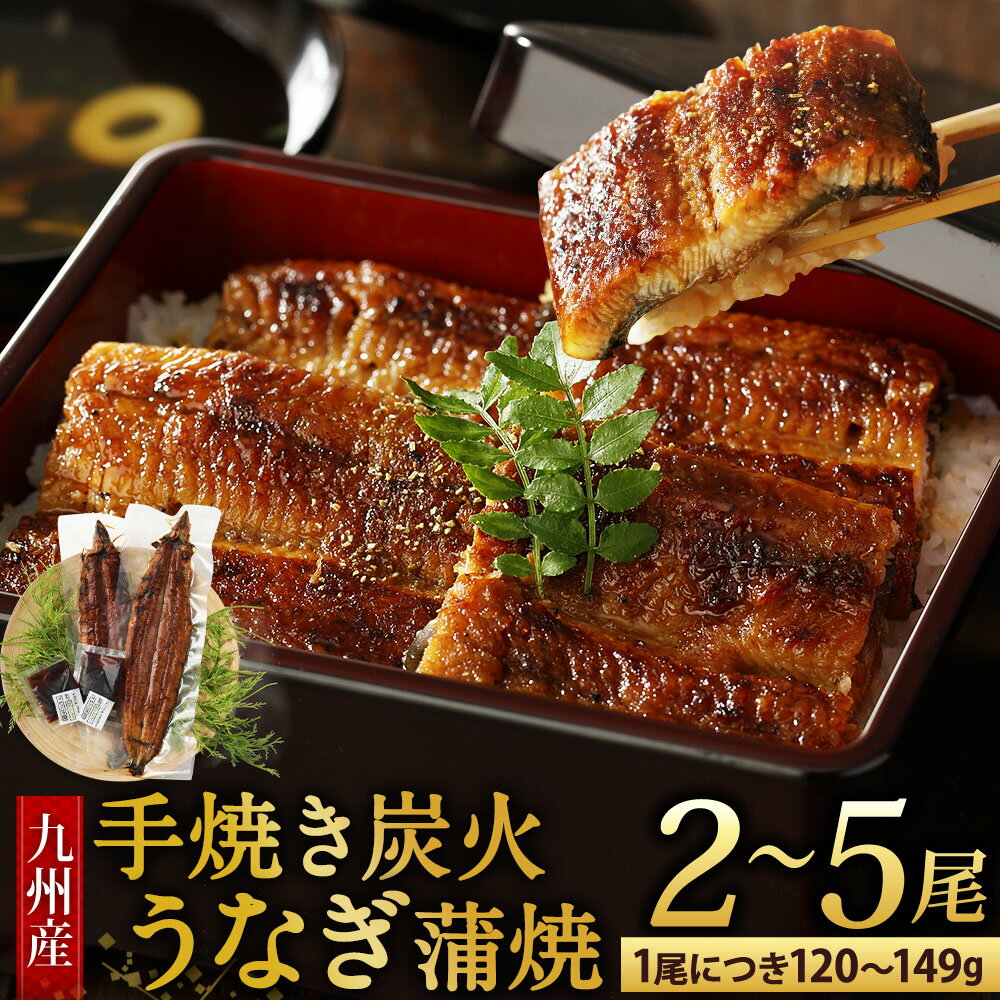 選べる 九州産 手焼き炭火 うなぎ 蒲焼 (1尾あたり120〜149g) 2尾/3尾/4尾/5尾 たれ・山椒付き 鰻 蒲焼き 土用の丑の日 夏 冷凍 国産 送料無料 鹿児島、宮崎、熊本等産うなぎ原料使用