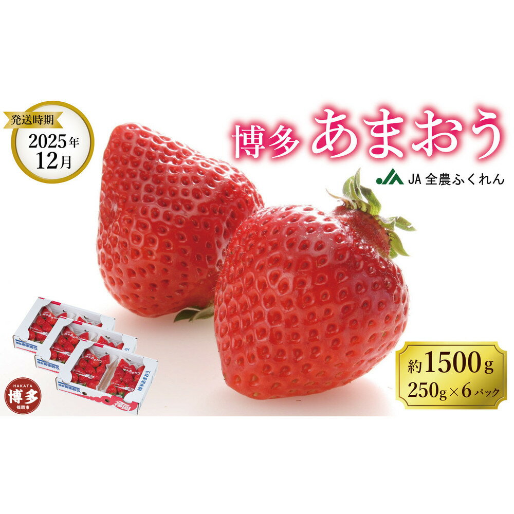 【ふるさと納税】【数量限定】<2025年12月発送>博多あまおう約250g×6